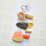 Set Hairclips Candy Corn