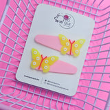 Par Hairclips Mariposa